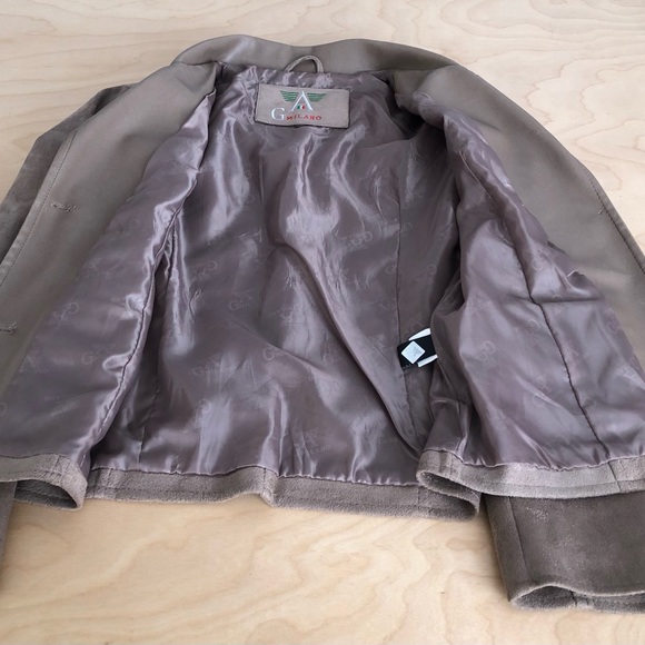 Armani Collection Suede Leather Brown Jacket Outwear Unisex Women Sz M Italy. - Picture 6 of 10